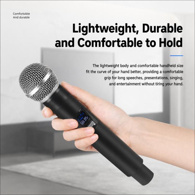 Microfono palmare wireless VHF V7 da 1 a 2