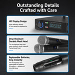 Microfono palmare wireless VHF V8 da 1 a 2