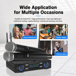 Microfono palmare wireless VHF V8 da 1 a 2