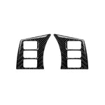 Adesivo decorativo per cornice pulsante volante in fibra di carbonio per auto per Nissan 350z 2006-2009, Steering Wheel Button Frame