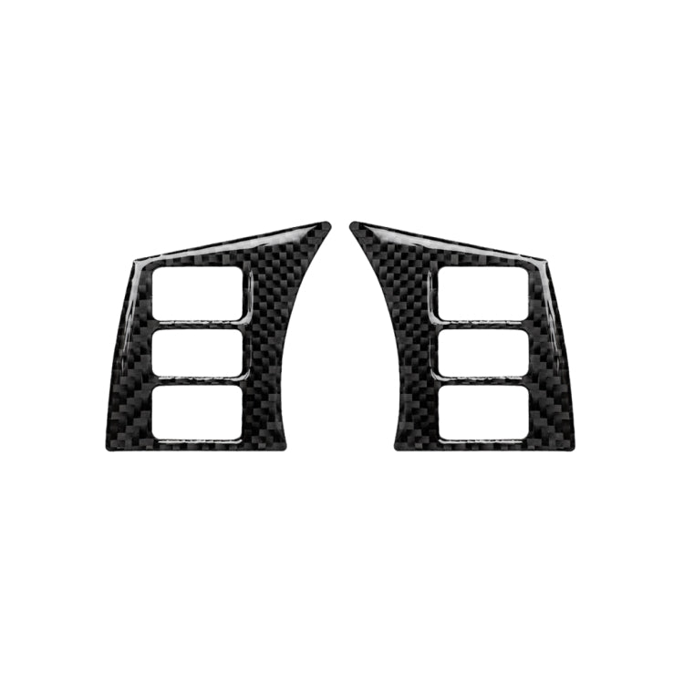 Adesivo decorativo per cornice pulsante volante in fibra di carbonio per auto per Nissan 350z 2006-2009, Steering Wheel Button Frame