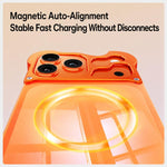 Custodia per telefono magnetica trasparente antiurto in metallo senza cornice con paraurti rinforzato., For iPhone 17 Pro Max, For iPhone 17 Pro