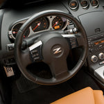 Adesivo decorativo per cornice pulsante volante in fibra di carbonio per auto per Nissan 350z 2006-2009, Steering Wheel Button Frame