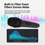 Microfono cablato separato anti-feedback YS-223, 6.35mm