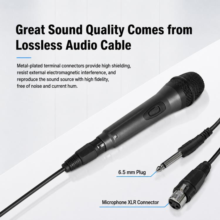Microfono cablato separato anti-feedback YS-223, 6.35mm