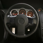 Adesivo decorativo per volante in fibra di carbonio per auto per Nissan 350z 2006-2009, Steering Wheel