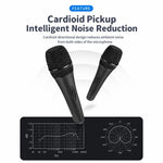 Microfono metallico anti-feedback cablato separato YS-228, 6.35mm