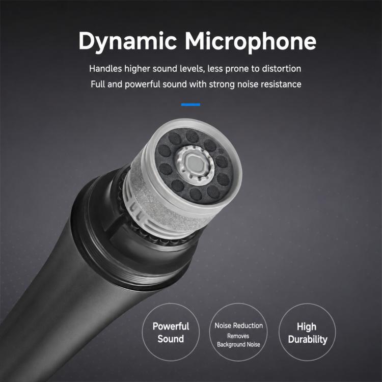 Microfono metallico anti-feedback cablato separato YS-228, 6.35mm