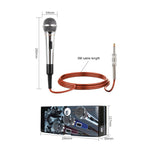 Microfono dinamico cablato integrato YS-308 per audio karaoke, 6.35mm