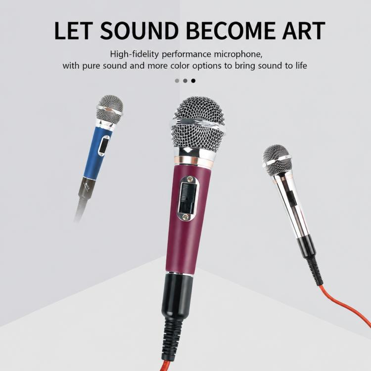 Microfono dinamico cablato integrato YS-308 per audio karaoke, 6.35mm