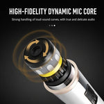 Microfono dinamico cablato integrato YS-308 per audio karaoke, 6.35mm