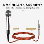 Microfono dinamico cablato integrato YS-308 per audio karaoke, 6.35mm