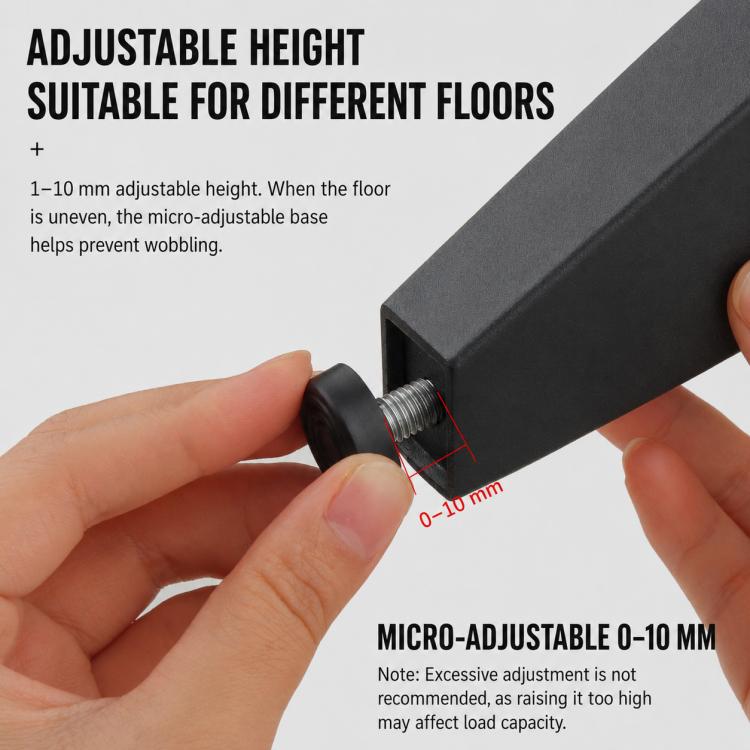 Gambe regolabili in lega di alluminio per mobili 80-100mm