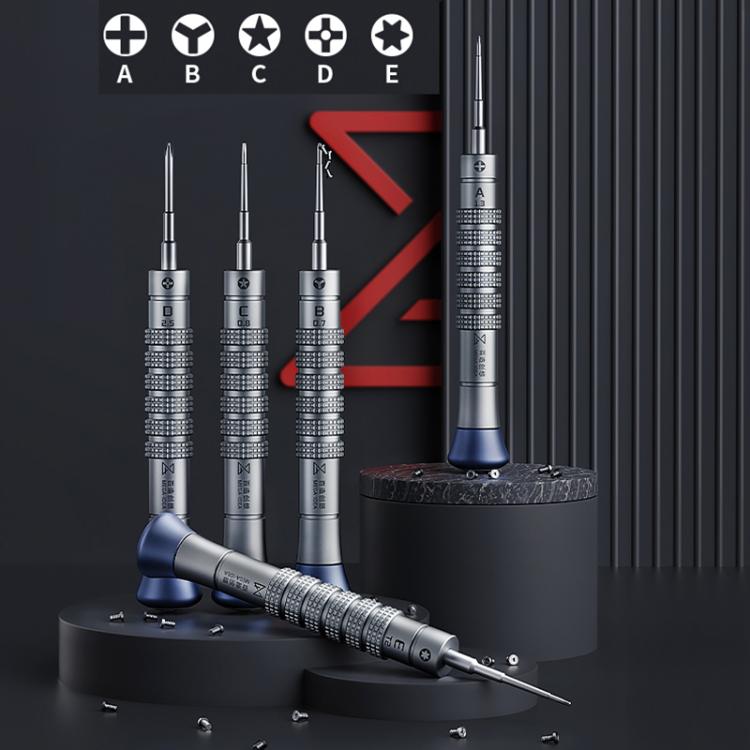 Cacciavite di precisione in lega di alluminio antiscivolo Mega-idea 2D Throne, A 1.3, B 0.7, C 0.8, D 2.5, E T2, F 1.5, G 1.0, H P5, I T3, J T5, O K