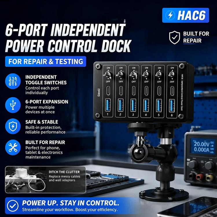 QIANLI HAC6 - Docking station con controllo indipendente dell'alimentazione