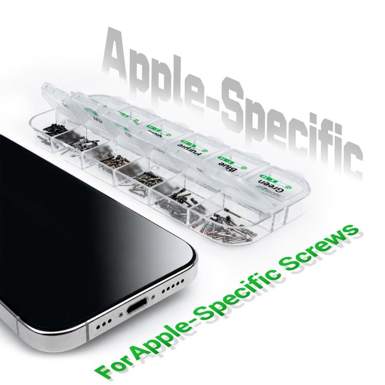 Kit di viti pentalobe a 8 colori 2UUL SC13 per porta di ricarica iPhone X-17 Pro Max