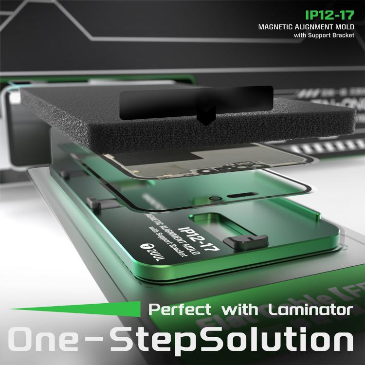 2UUL SH01 Stampo magnetico di allineamento per laminazione schermo con staffa di supporto per iPhone 12-17 Pro Max