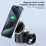 Caricabatterie wireless magnetico multifunzionale pieghevole 3 in 1 MDX-WQ25