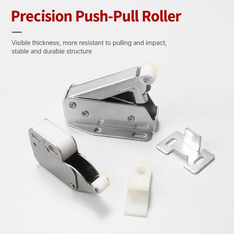 Chiusura a scatto retrattile per anta di armadio senza maniglia con apertura a pressione., Touch Catch, V-Shaped Touch Catch