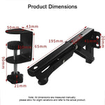 Supporto per vassoio di estensione da tavolo con morsetto di fissaggio senza foratura, Regular Folding Style, Large Clip Folding Style, Regular Slide Rail Style, Adjustable Slide Rail Style, Rotatable Slide Rail Style, Drawer Clip Folding Style