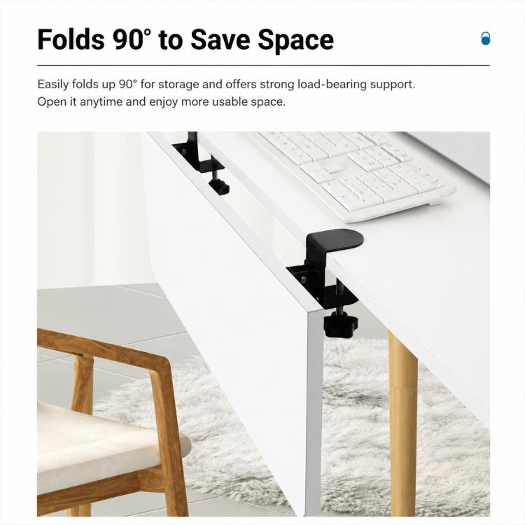Supporto per vassoio di estensione da tavolo con morsetto di fissaggio senza foratura, Regular Folding Style, Large Clip Folding Style, Regular Slide Rail Style, Adjustable Slide Rail Style, Rotatable Slide Rail Style, Drawer Clip Folding Style