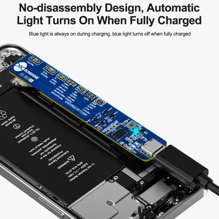 Scheda di attivazione per la ricarica della batteria SUNSHINE SS-903 SE per iPhone 8-16 Pro Max / SE2 / SE3