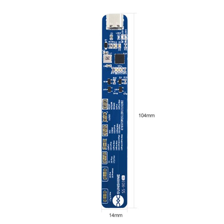 Scheda di attivazione per la ricarica della batteria SUNSHINE SS-903 SE per iPhone 8-16 Pro Max / SE2 / SE3