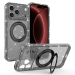Custodia per telefono con supporto magnetico a rotazione a 360° e glitter., For iPhone 18 Pro, For iPhone 18 Pro Max, For iPhone 17 Pro Max