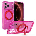 Custodia per telefono con supporto magnetico a rotazione a 360° e glitter., For iPhone 18 Pro, For iPhone 18 Pro Max, For iPhone 17 Pro Max