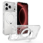 Custodia per telefono con supporto magnetico a rotazione a 360° e glitter., For iPhone 18 Pro, For iPhone 18 Pro Max, For iPhone 17 Pro Max