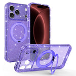 Custodia per telefono con supporto magnetico a rotazione a 360° e glitter., For iPhone 18 Pro, For iPhone 18 Pro Max, For iPhone 17 Pro Max