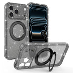 Custodia per telefono con supporto magnetico a rotazione a 360° e glitter., For iPhone 18 Pro, For iPhone 18 Pro Max, For iPhone 17 Pro Max