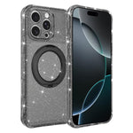 Custodia per telefono con supporto magnetico a rotazione a 360° e glitter., For iPhone 16 Pro, For iPhone 16, For iPhone 15 Pro Max