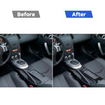 Adesivo decorativo con cornice per pannello di controllo del sistema centrale in fibra di carbonio per auto per Nissan 350z 2006-2009, Central System Control Large Panel Frame