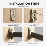 Set 4 staffe supporto rinforzate per asta appendiabiti