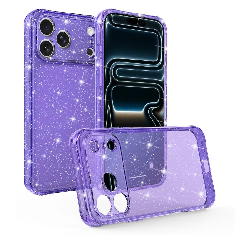Custodia per telefono IMD glitterata antiurto con angoli imbottiti ad aria, For iPhone 17 Pro, For iPhone 17, For iPhone 16 Pro Max