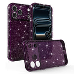 Custodia per telefono IMD glitterata antiurto con angoli imbottiti ad aria, For iPhone 17 Pro, For iPhone 17, For iPhone 16 Pro Max