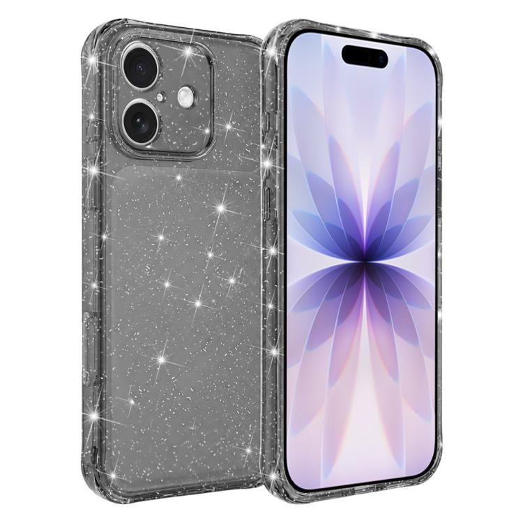 Custodia per telefono IMD glitterata antiurto con angoli imbottiti ad aria, For iPhone 17 Pro, For iPhone 17, For iPhone 16 Pro Max