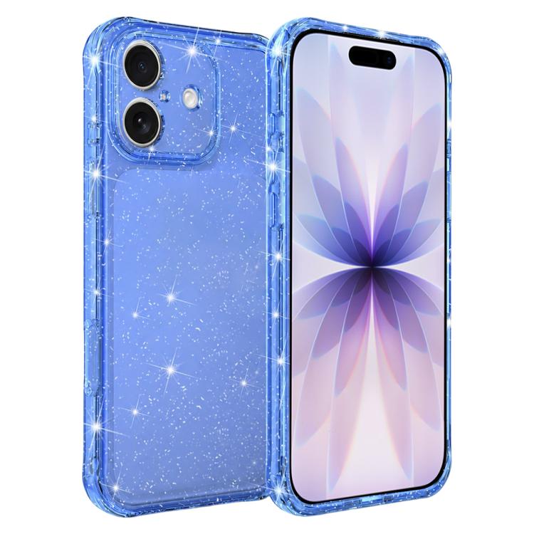 Custodia per telefono IMD glitterata antiurto con angoli imbottiti ad aria, For iPhone 17 Pro, For iPhone 17, For iPhone 16 Pro Max