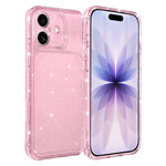Custodia per telefono IMD glitterata antiurto con angoli imbottiti ad aria, For iPhone 17 Pro, For iPhone 17, For iPhone 16 Pro Max