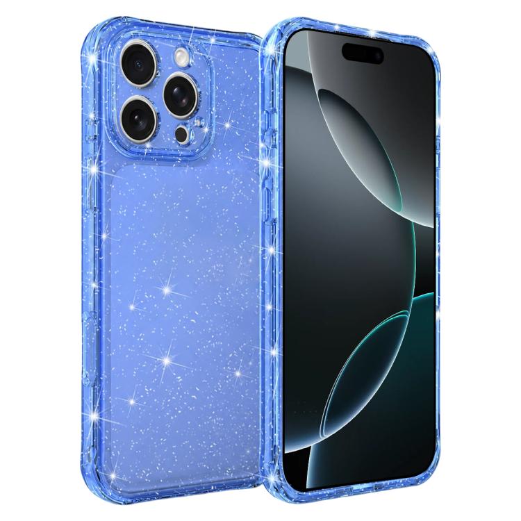 Custodia per telefono IMD glitterata antiurto con angoli imbottiti ad aria, For iPhone 17 Pro, For iPhone 17, For iPhone 16 Pro Max