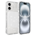 Custodia per telefono IMD glitterata antiurto con angoli imbottiti ad aria, For iPhone 16 Pro, For iPhone 16, For iPhone 15 Pro Max