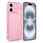 Custodia per telefono IMD glitterata antiurto con angoli imbottiti ad aria, For iPhone 16 Pro, For iPhone 16, For iPhone 15 Pro Max