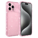 Custodia per telefono IMD glitterata antiurto con angoli imbottiti ad aria, For iPhone 16 Pro, For iPhone 16, For iPhone 15 Pro Max