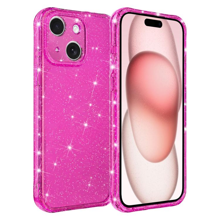 Custodia glitterata antiurto con angoli imbottiti per iPhone 15 Pro