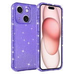 Custodia glitterata antiurto con angoli imbottiti per iPhone 15 Pro