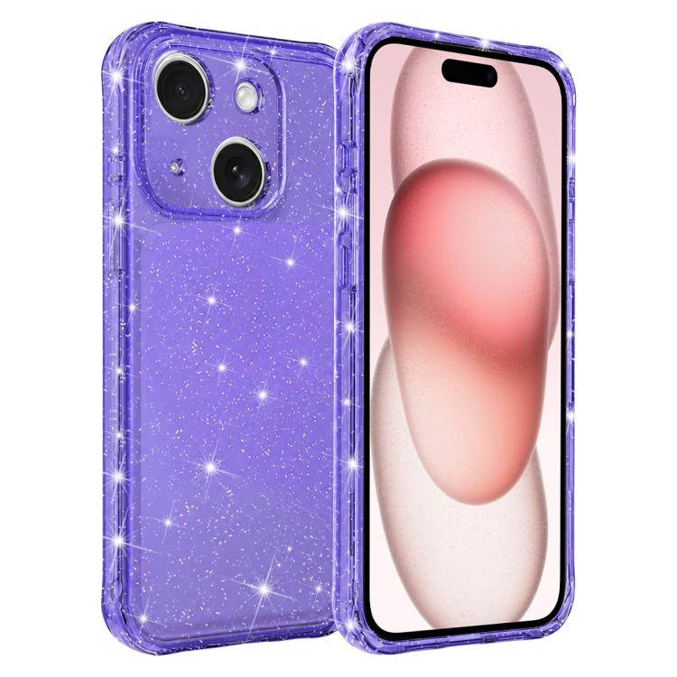 Custodia glitterata antiurto con angoli imbottiti per iPhone 15 Pro