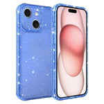 Custodia glitterata antiurto con angoli imbottiti per iPhone 15 Pro