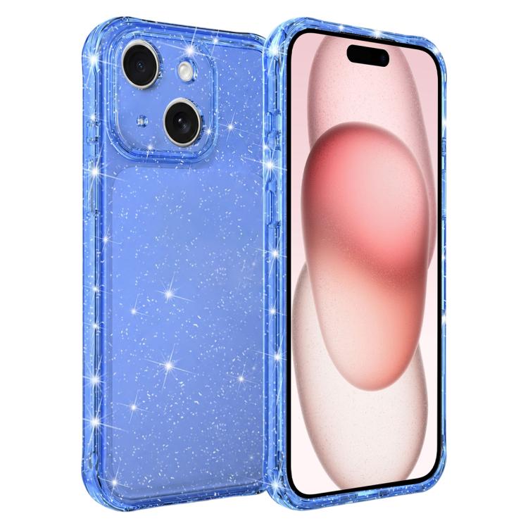 Custodia glitterata antiurto con angoli imbottiti per iPhone 15 Pro