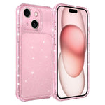 Custodia glitterata antiurto con angoli imbottiti per iPhone 15 Pro